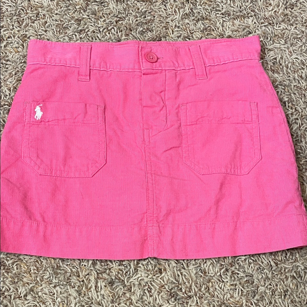 Pink Mini Skirt with Logo